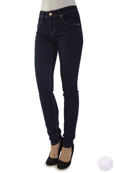 Elastyczne spodnie jeansowe rurki kolor granatowy firmy Vavell (VA202)