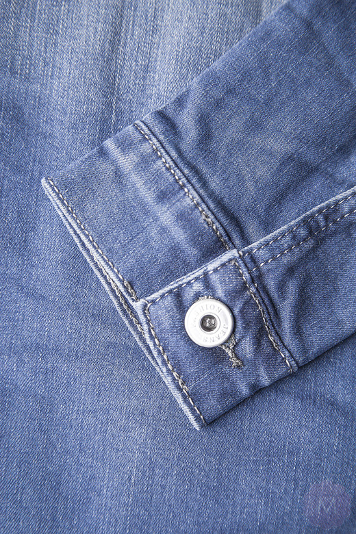 Damska katana/kurtka jeansowa niebieska mocno wytarta (ZM1295)