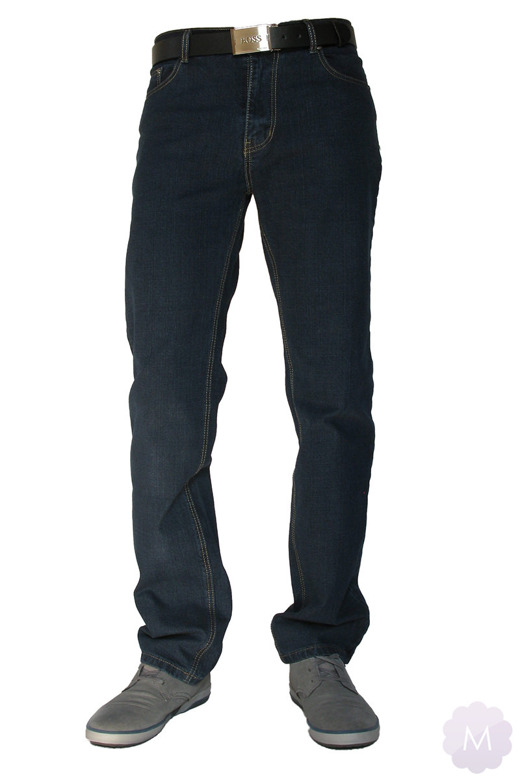 Elastyczne męskie spodnie jeansy granatowe długość 34 (270)