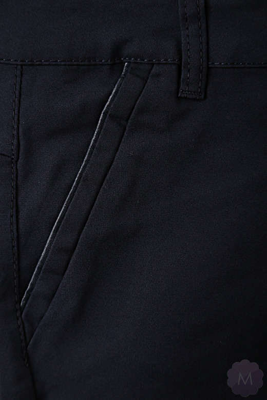 Eleganckie granatowe spodnie rurki z wysokim stanem Goodies (J046)