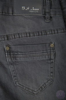 Damskie spodnie jeansowe rurki z wyższym stanem stalowe