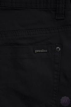Elastyczne spodnie czarne lekko zwężane z wyższym stanem Goodies (W050)