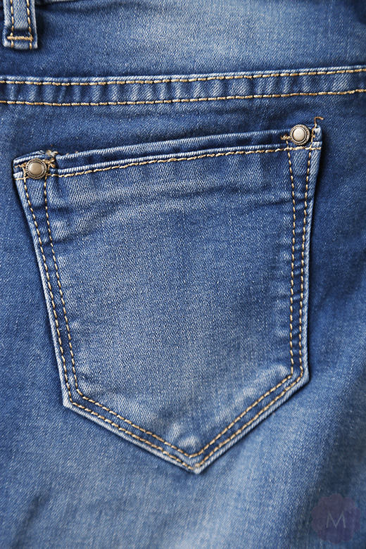 Spodnie mocne rurki damskie jeansowe z wyższym stanem (PTL-S2501)