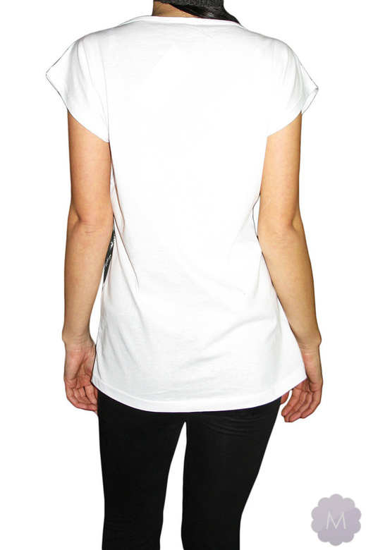 Biała koszulka / tunika OVERSIZE  -  Relax Calm and Tips