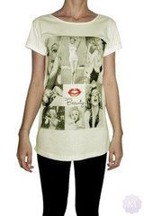 Ecru koszulka / tunika OVERSIZE  -  MARYLIN