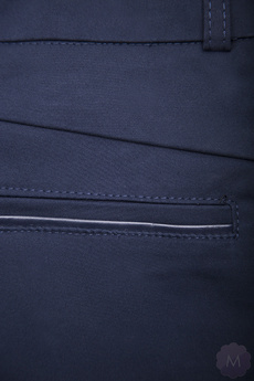 Eleganckie granatowe spodnie rurki z wysokim stanem Goodies (Y061-2B)