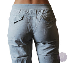 Damskie letnie spodenki szare ze ściągaczem 100% bawełny