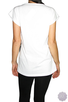 Biała koszulka / tunika OVERSIZE  -  Relax Calm and Tips