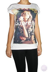 Biała koszulka / tunika OVERSIZE  -  SUPREME