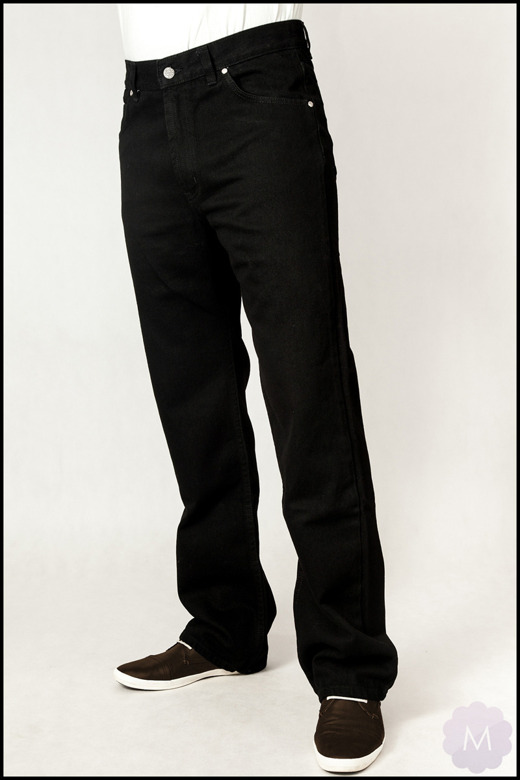 Męskie czarne spodnie jeansowe WitBoy długość 34