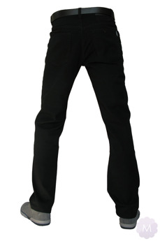 Elastyczne męskie czarne spodnie jeansowe długość 30 (QD-1)