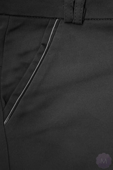 Eleganckie czarne spodnie rurki z wysokim stanem Goodies (Y061-2A)
