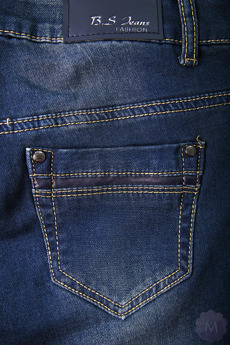 Spodnie jeansy rurki granatowe z wyższym stanem PUSH-UP (M6162)